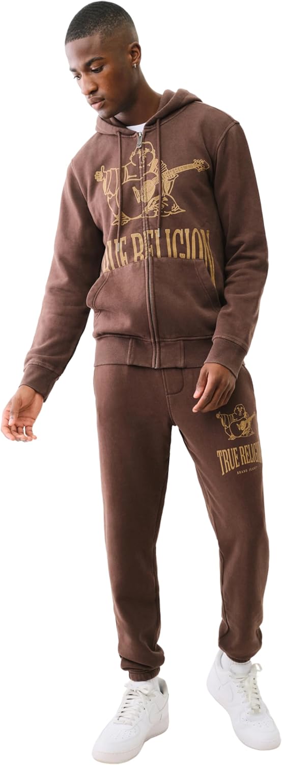 True Religion Men's Crackle Zip Up Hoodie - Image 5