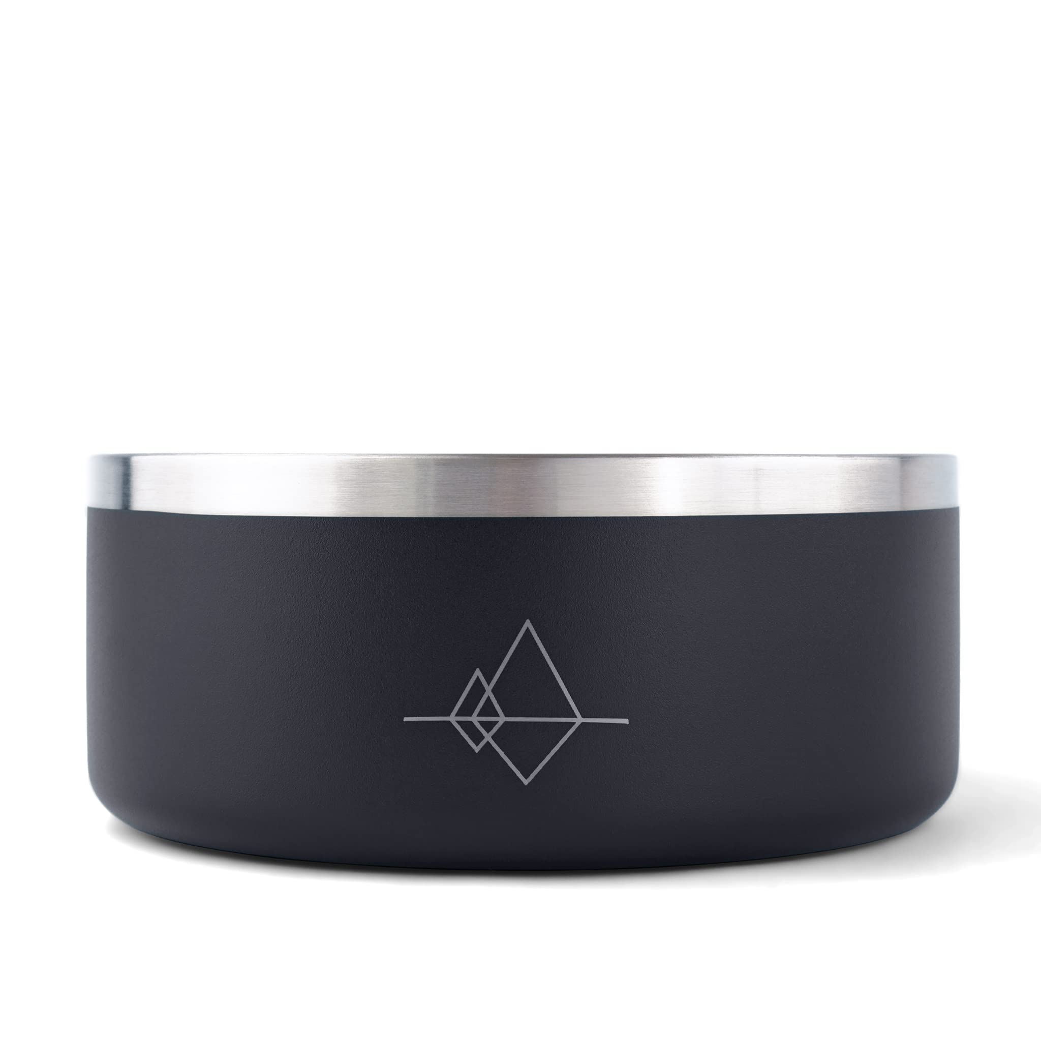 MADE TO ROAM Premium Everest Bowl - Stainless Steel Double-Walled Vacuum-Insulated Dog Bowl with Non-Slip Grip (New York Afterlight, 64oz)