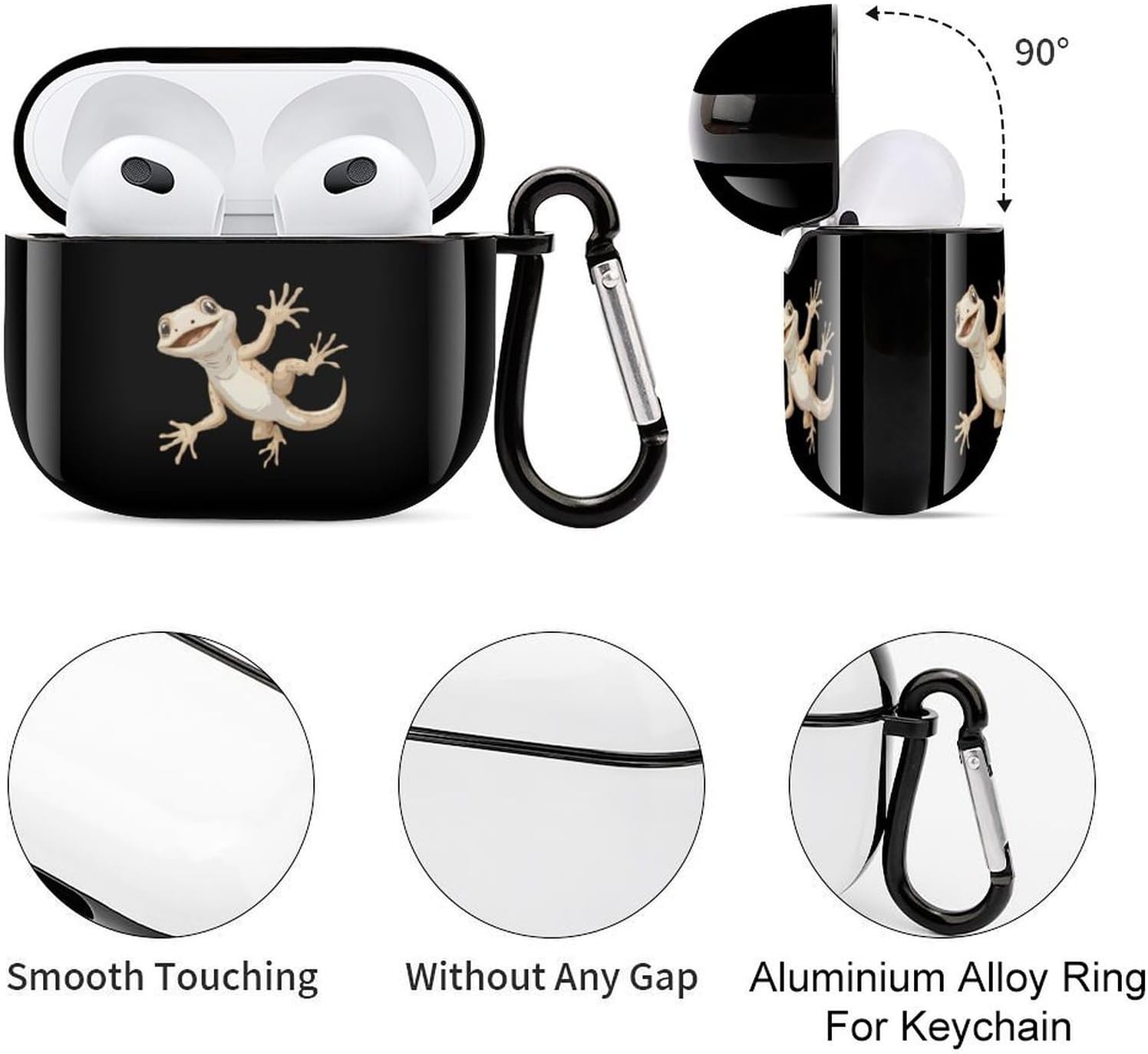 Cute Crested Gecko Funny Earbuds Case for Airpods 3 image 5