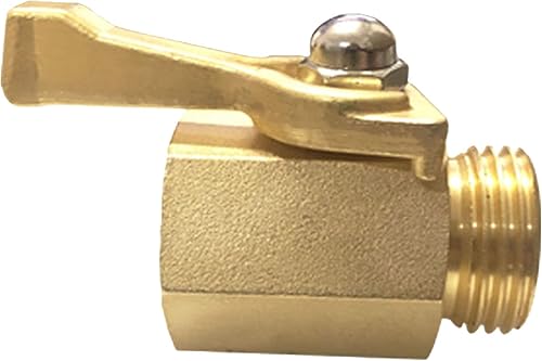 YOUHO Válvula de cierre de manguera de jardín de latón, 34 de pulgada, paquete de 2 con 2 arandelas de manguera