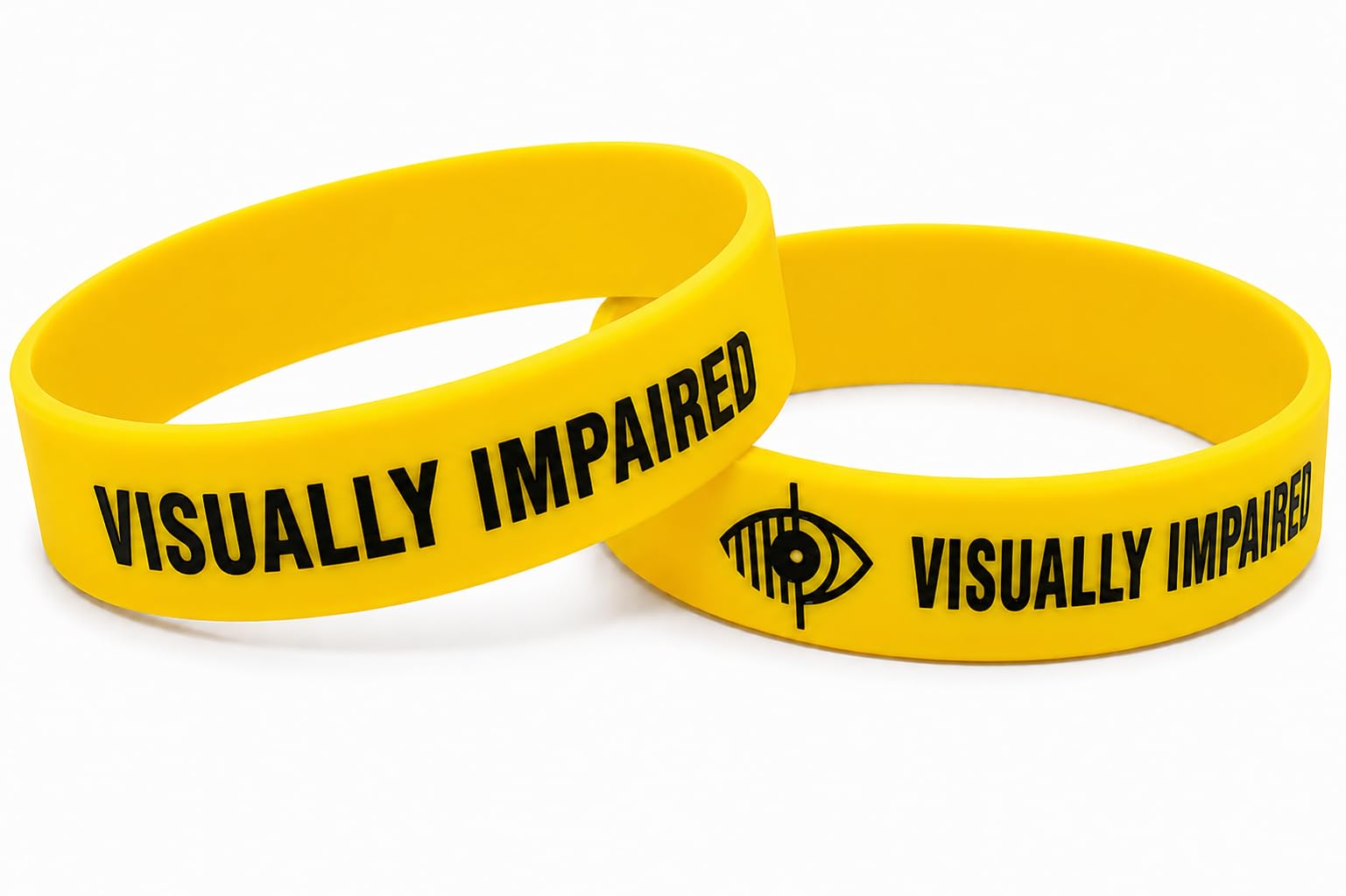 Child Youth Silicone Bracelet Wristband, 10 Pack (Visually Impaired)