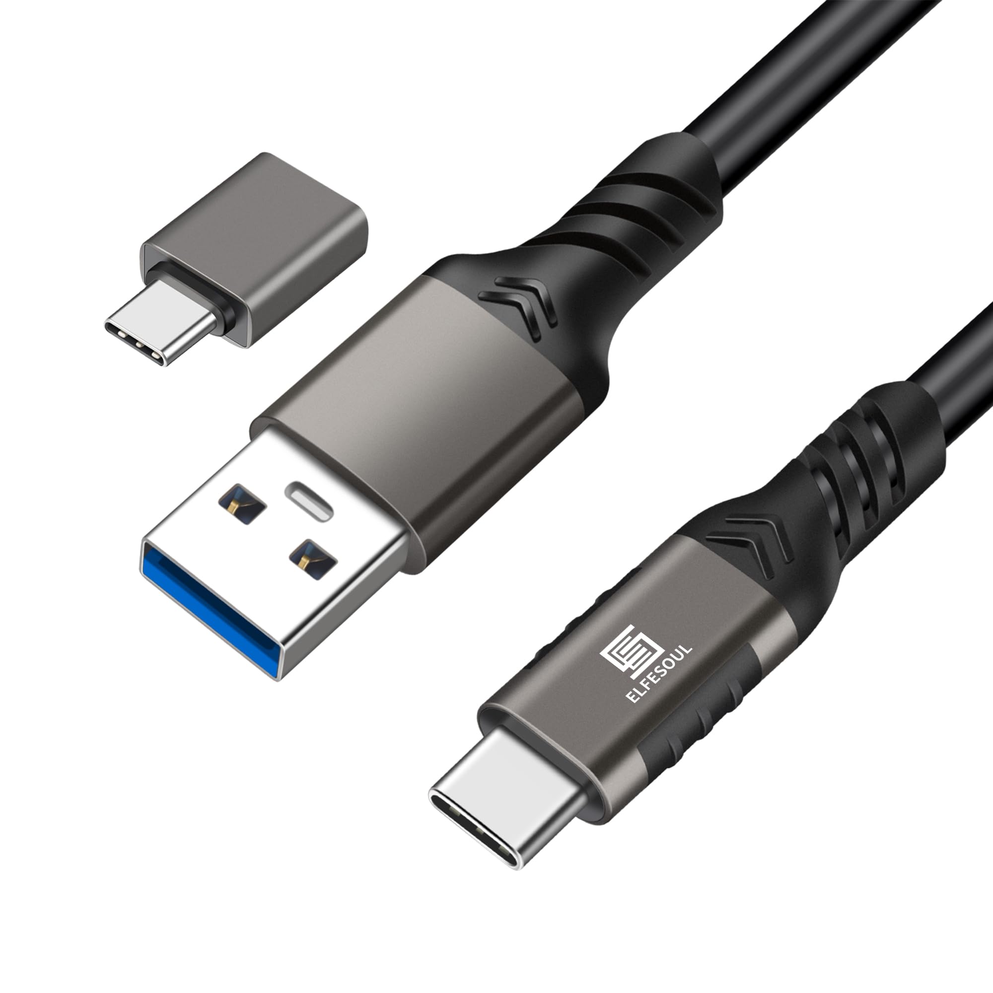 USB C Cable 10ft, USB-A to USB-C Cable USB 3.1 USB 3.2 Gen2 10Gbps Data Charger Cord for Samsung Galaxy S24 S23 S22 S21 S20 S10 S9 S8+, Android Auto