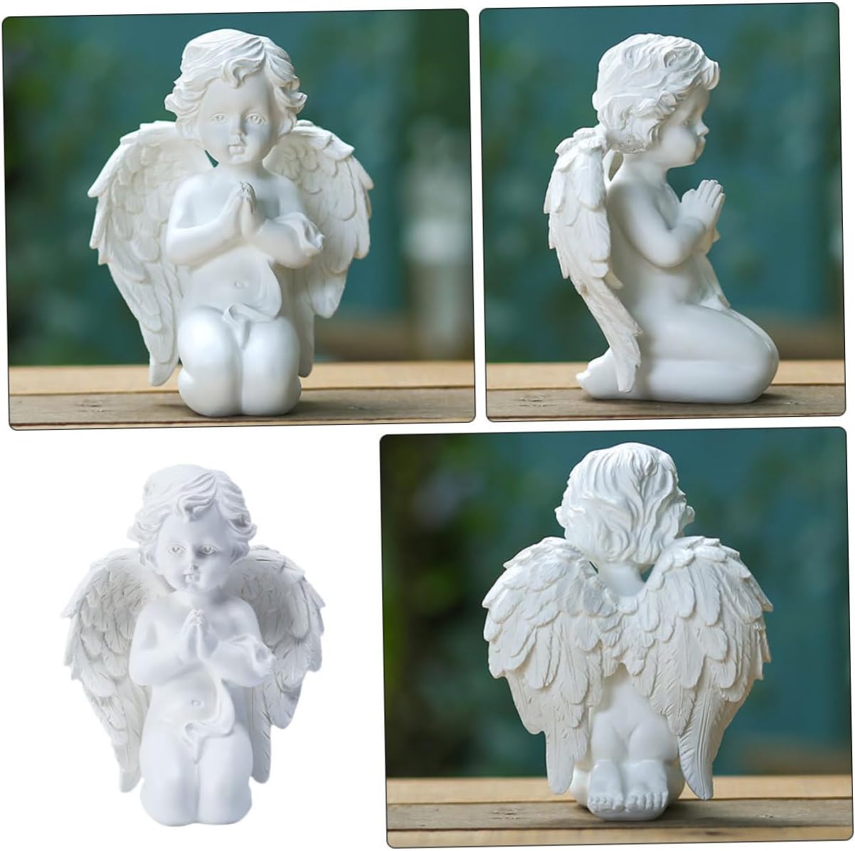 ORFOFE Xmas Lovely Resin Angel Statue Ornament for Desktop Home Decor image 5