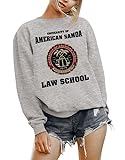 TeesAndTankYou University of American Samoa Law School Sweatshirt Unisex Large Grey