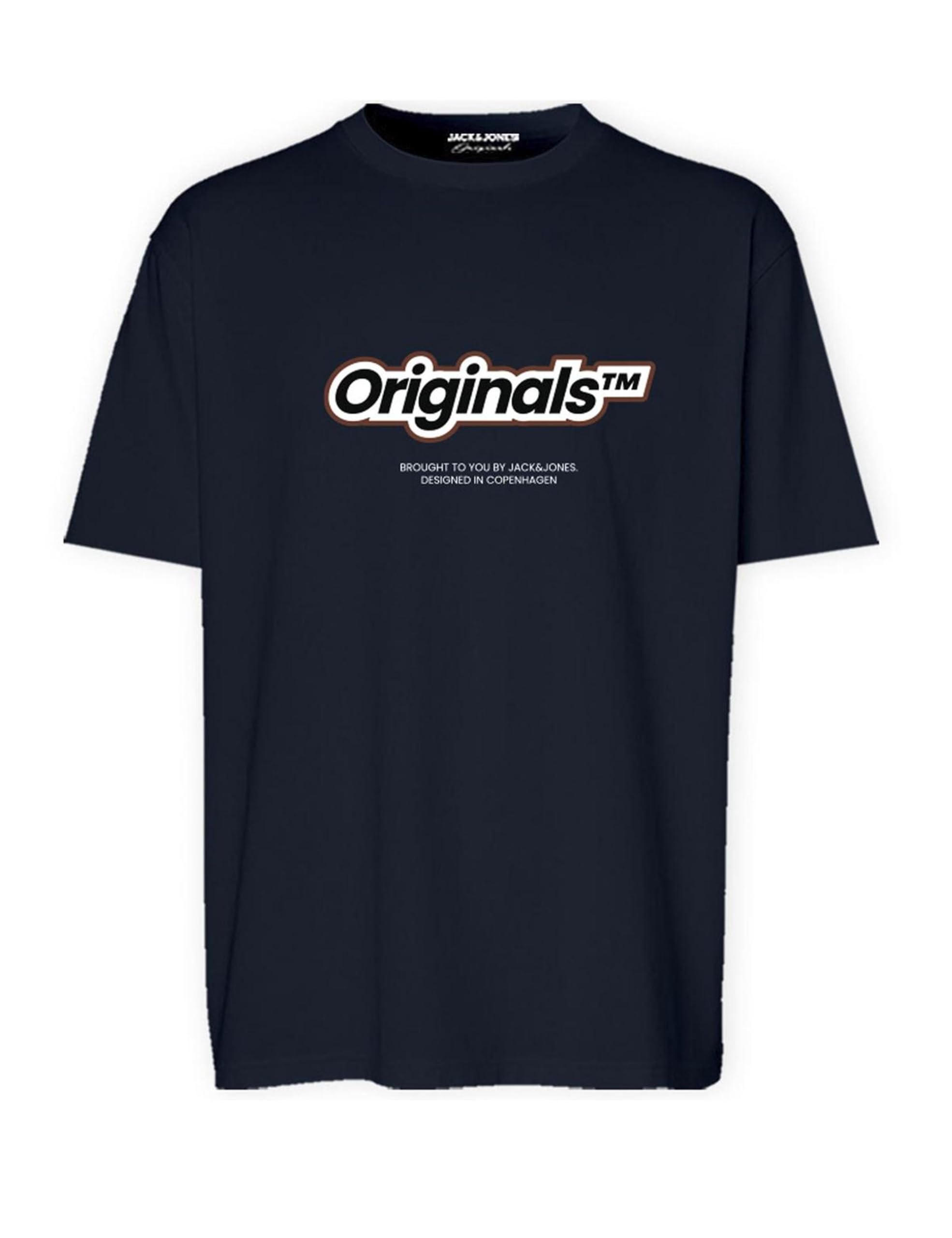 JACK & JONES Men's Jorvesterbro Newton Branding Tee Ss Cn T-Shirt
