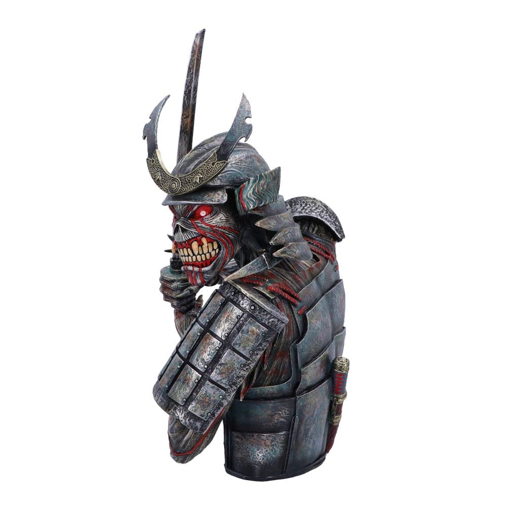 Nemesis Now Caja de Busto Senjutsu de Iron Maiden con Licencia Oficial, Color Plateado, 41 cm