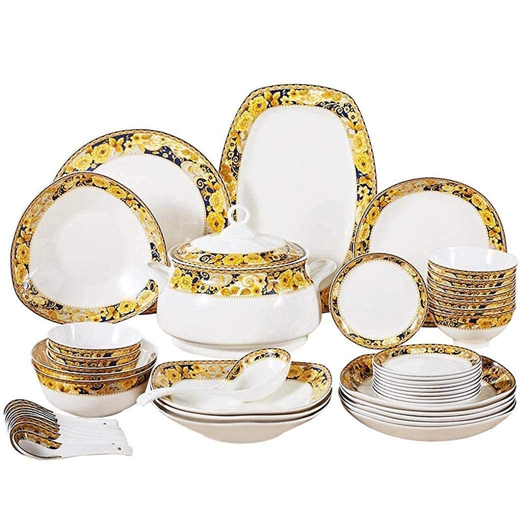 Amazon.co.jp: ディナーセットディナーセット、46ピースヴィンテージ