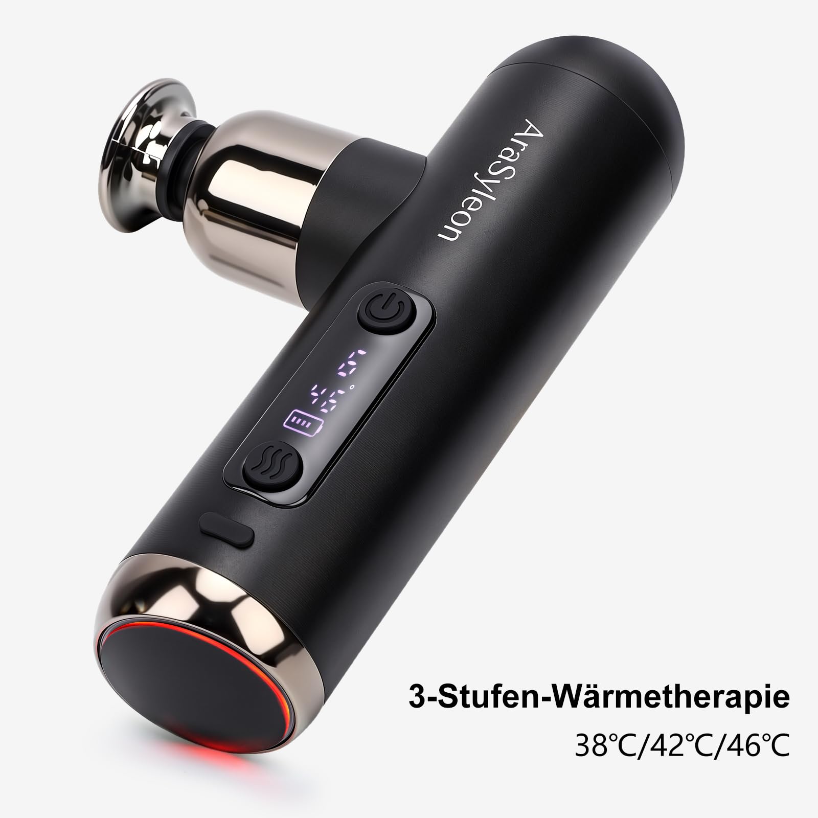 Mini Massagepistole mit Wärmefunktion, 12mm Hub, 420g