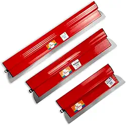 Desempenadeira Massa Corrida Pintor Berox Aço Inox Lisa 25cm, 40cm e 60cm Compel Flexível Kit Profissional