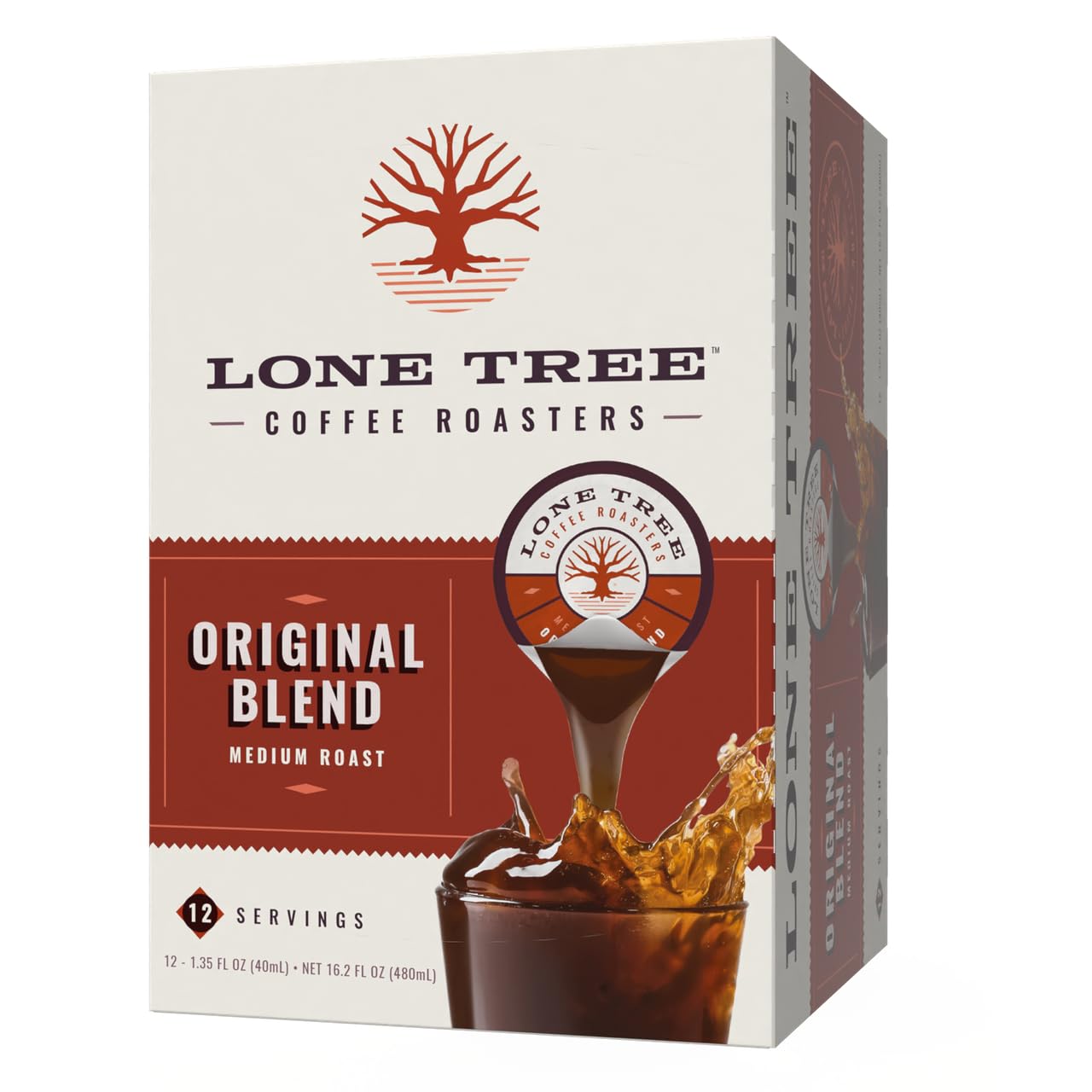 Lone Tree Single-Serve Coffee Pods – Premium 100% Arabica Liquid Concentrate – Smooth & Bold Medium Original Roast – 12 Pods – Ready Hot or Iced Original 12 Count (Pack of 1) (Best before 31Oct2025)