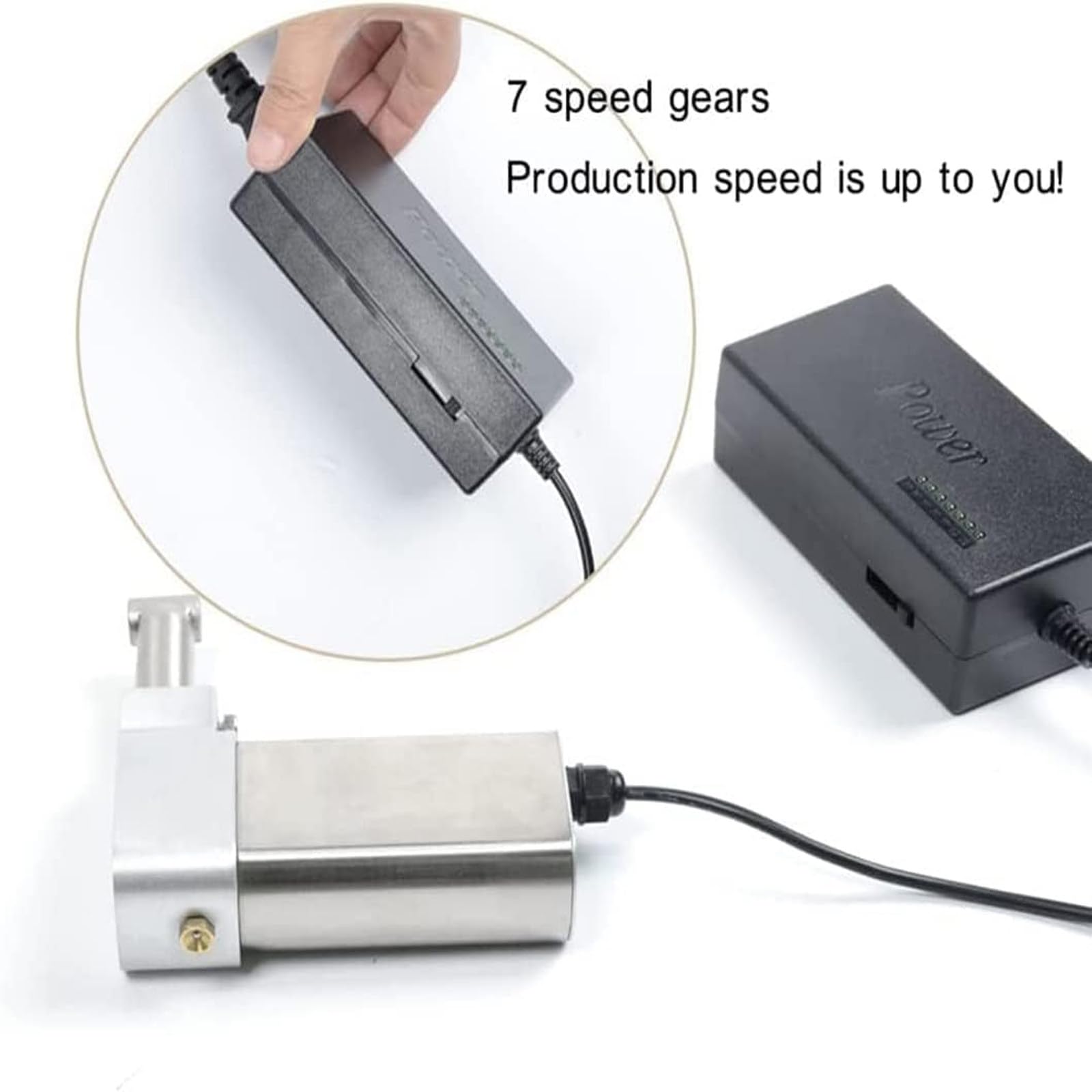 Máquina Eléctrica para Hacer Trenzas De Mano, Trenzadora De Ganchillo De 6-16 Mm con 20 Ganchos De Ganchillo Automáticos, Mini Trenzas Instantáneas para Hacer Trenzas De Bricolaje,14MM