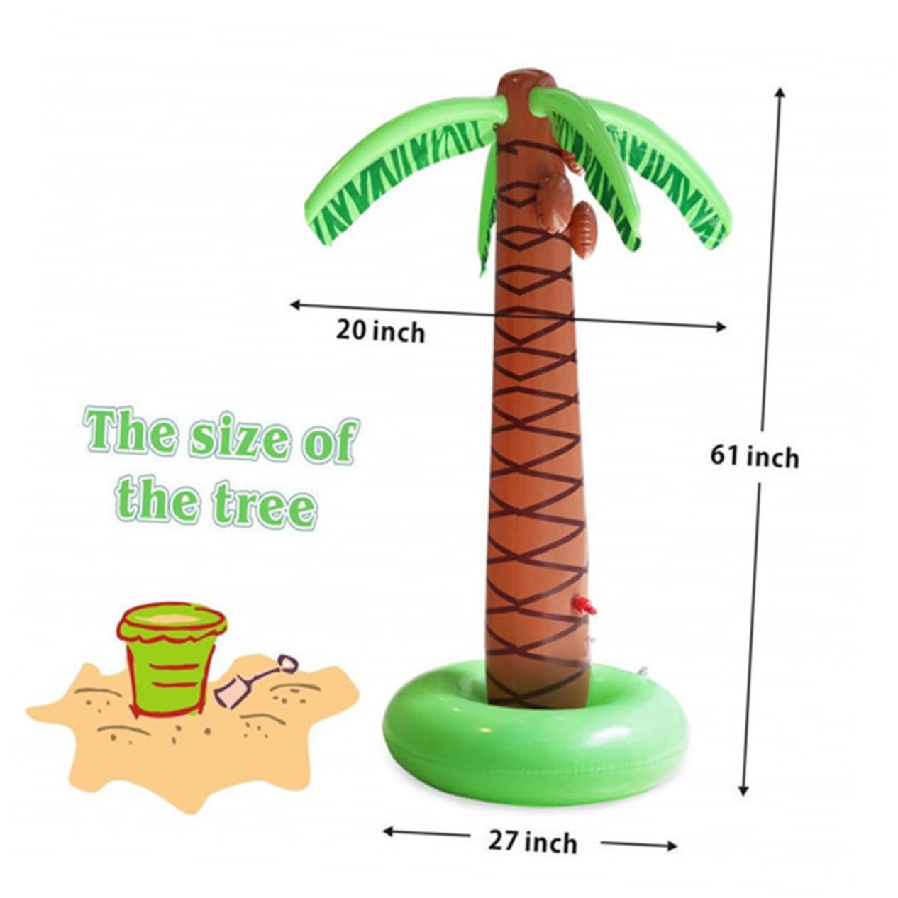 PVC Jouet D'arrosage Cocotier Gonflable pour Garçon et Filles, Extérieur