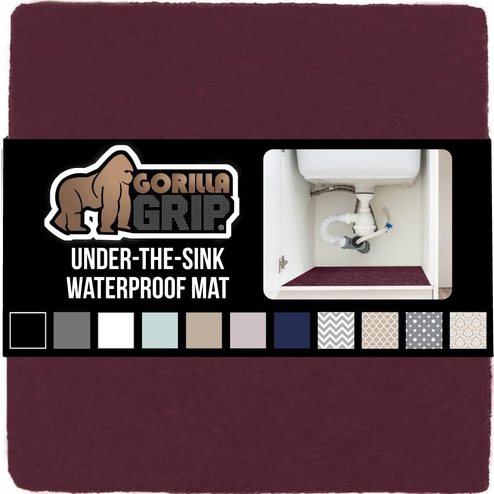 Gorilla Grip Quick Dry Waterproof Under Sink Mat Liner, 24x36, Slip