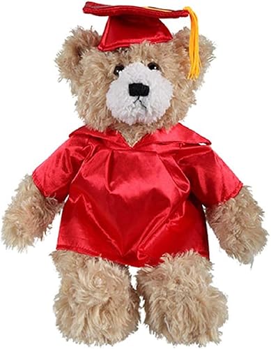 Made By Aliens Brandon - Oso de peluche beige de 12 pulgadas, regalo para el día de graduación, texto personalizado, nombre o logotipo de tu escuela