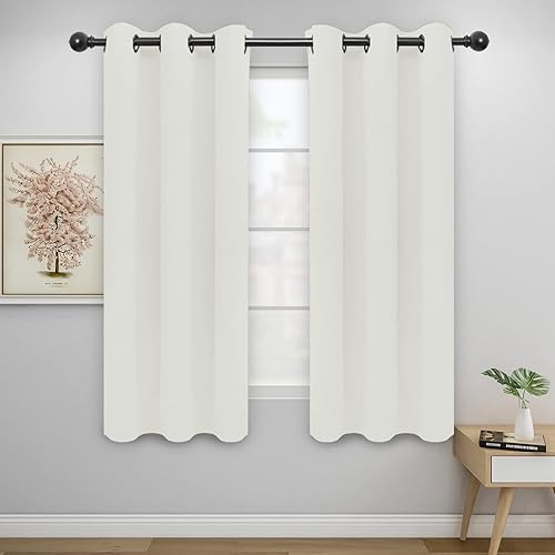 Easy-Going - Cortinas blackout unicolor, con ojales, para aislamiento térmico, reducción de ruido y oscurecimiento de habitación o sala de estar, 2
