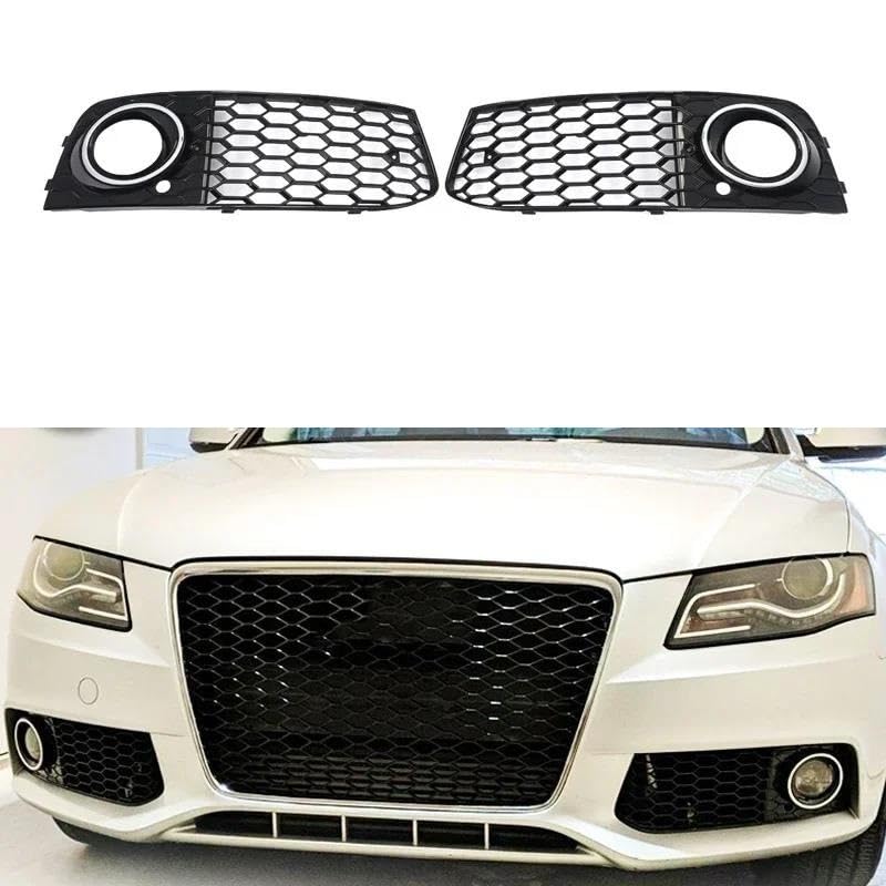 Grille de protection nid d'abeille pour phare antibrouillard avant A4 B8 finition haut de gamme