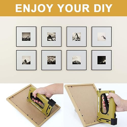 Miniatura 5 de GYKLE Herramienta de encuadre de puntos, pistola de punta flexible, herramienta de marco de fotos de metal ligero con 1000 puntos para enmarcar