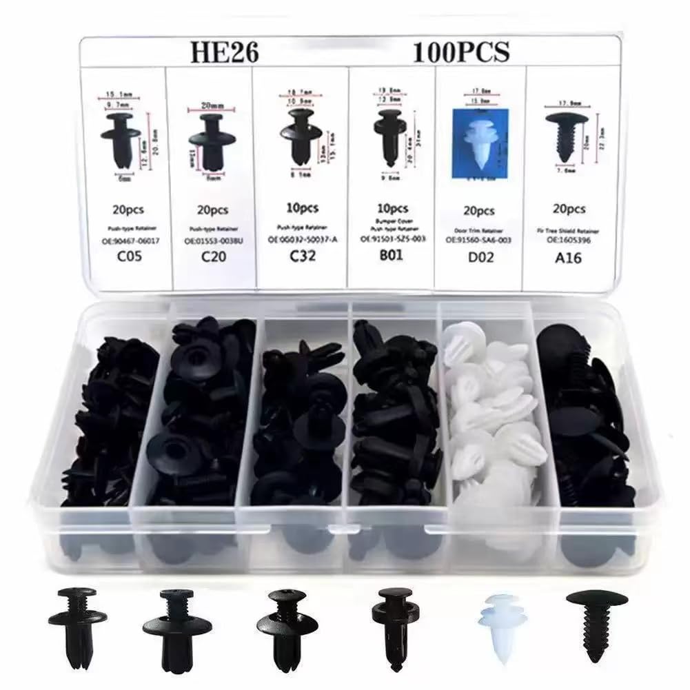 QIZUN 100 Car Bumper Clips for Honda Varadero XL 1000 Varadero XL1000 125