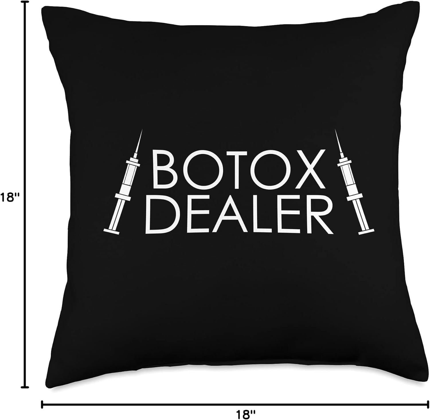 Botox Dealer Syringe Cosmetic Aesthetic Nurse Injector Throw Pillow