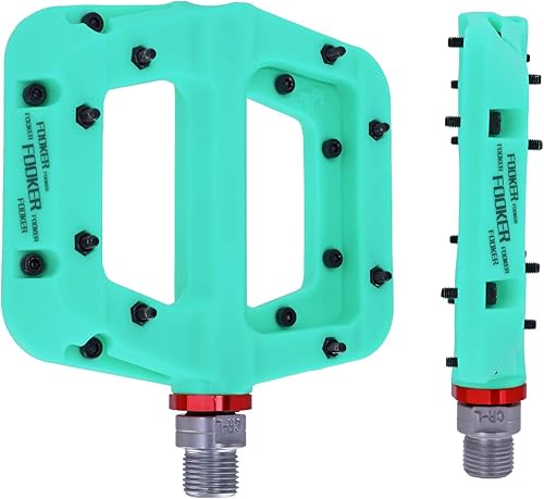 Miniatura 4 de Pedales FOOKER MTB para bicicleta de montaña, 3 rodamientos, antideslizantes, ligeros, de fibra de nailon, pedales de plataforma de bicicleta para