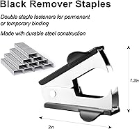 Vista 5 de Engrapadora de oficina moderna negra, capacidad para 25 hojas, automática, incluye 1000 grapas y removedor de grapas
