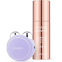 FOREO Firm &amp; Fabulous BEAR mini + Serum Serum Serum 1 Oz Anti aging Starter Kit- Microcurrent Facial Device- Instant Face Lift- Double Chin Eliminator- Facial Skin Care Products- Gift Set- Lavender