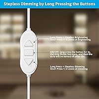 Vista 3 de USB 5V COB LED Strip Lights 3.28ft/1M, Natural White 4000K Dimmable USB Powered Density COB Tape Flexible Cuttable LED Strip for TV Backlight, 3D