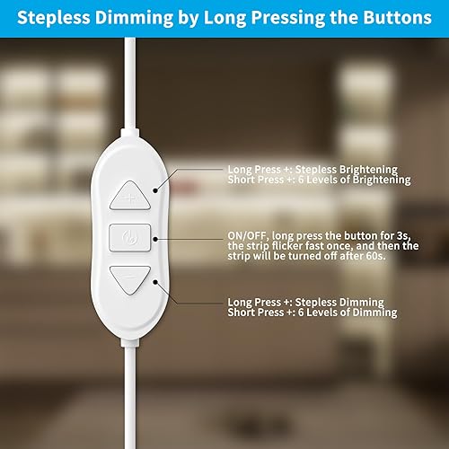 Miniatura 3 de Tira de luces LED COB USB de 5 V, 3.28 pies, color blanco natural, 4000 K, regulable, de densidad, alimentada por USB, tira LED flexible para