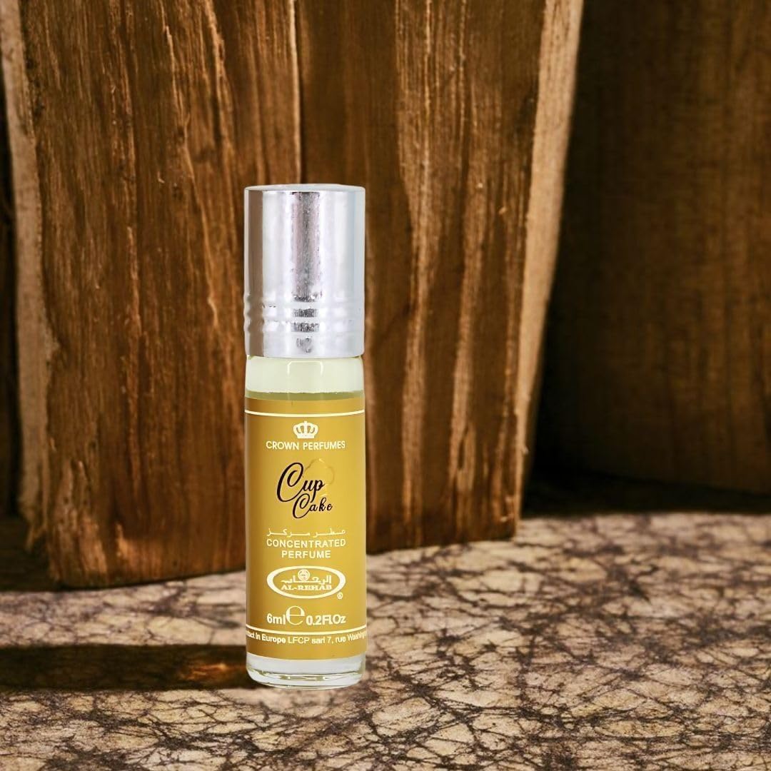 Ayat Perfumes Woda perfumowana woda perfumowana 50 ml dla mężczyzn i kobiet, wyprodukowane w Dubaju, zapachy: białe piżmo, czekolada mleczna, wanilia, cynamon, róże (babeczka, 6 sztuk)