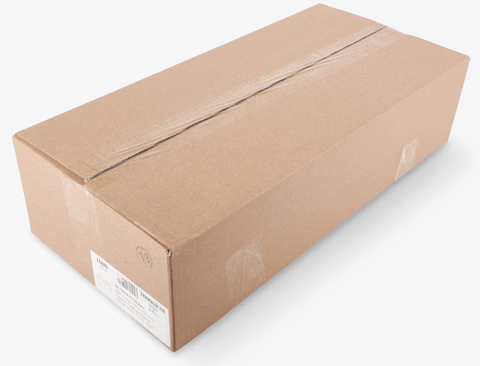 KK Verpackungen Briefumschläge DIN Lang 110x220 mm | 7000 Stück, 75 g/m² selbstklebend | Mit Fenster | Kuverts Weiß