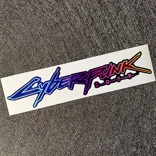 Image of Cyberpunk Vinyl Sticker and Car Decal - Water Proof, Reflective for Car, Laptop (Pink+Blue)
