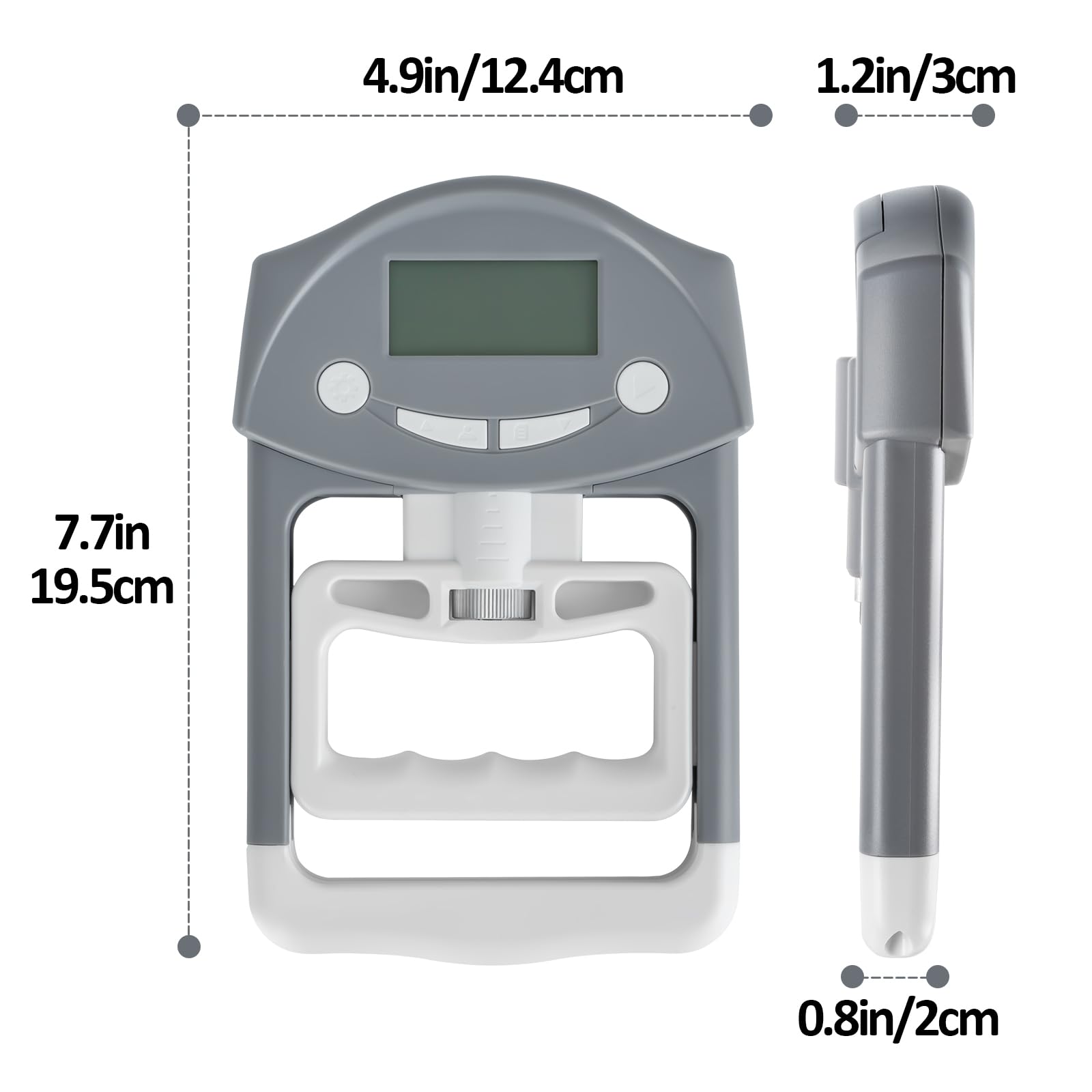 Grip Strength Tester, Hand Grip Dynamometer, Electronic Hand Grip Strength Tester Grip Strengthener Hand Exerciser Meter Digital Hand Grip Training Gauge 220 Lbs / 99 Kgs for Sports, School, Office and Home Use