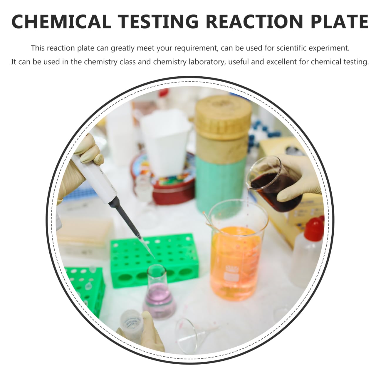 2 Stk Reaktionsplatte aus Keramik Spotplatte für Chemielabore Zubehör für Labortests Keramikreaktionsplatte Mehrloch-Design Reaktionsplatte Porzellan-Tüpfelplatte für Experimente
