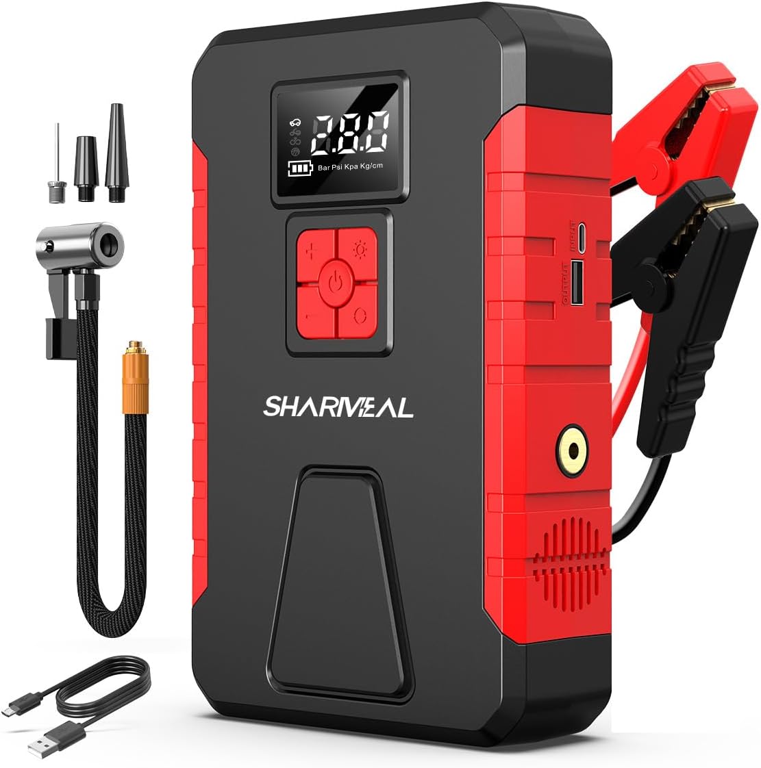 TM16F 10000A Battery Charger, LED Light, tire Pump