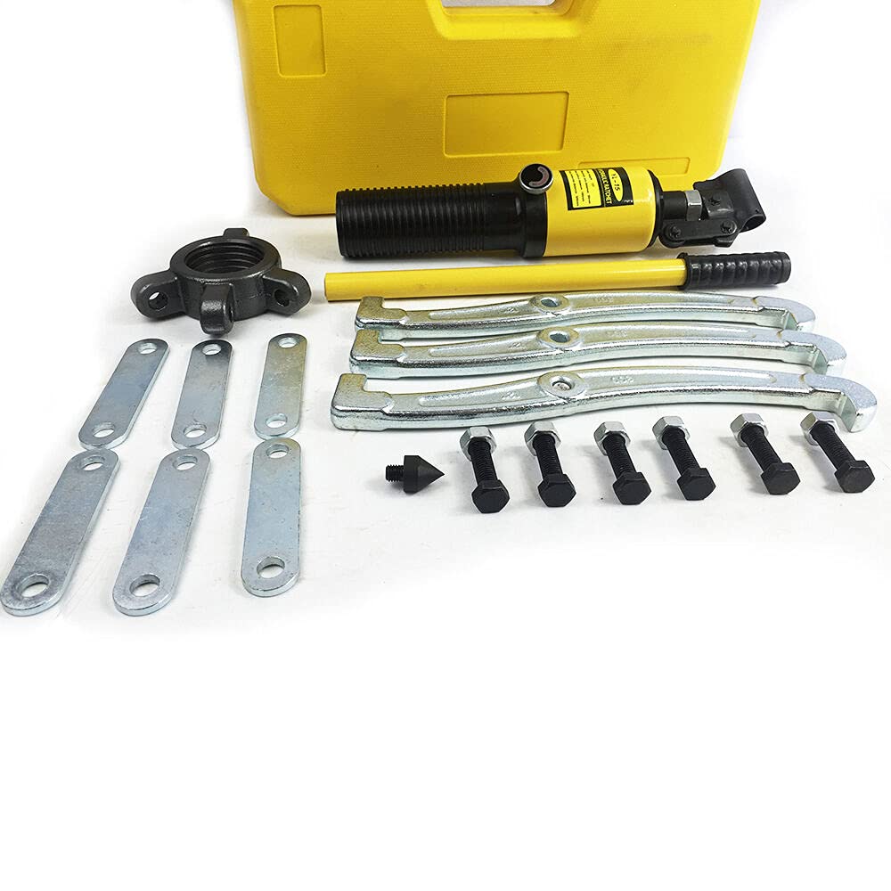 Futchoy Extractor de cubo de rueda hidráulico 15T hidráulico extractor de poleas extractor de polos extractor de polos para garajes, kit de herramientas para cubos/bridas/engranajes/rodamientos