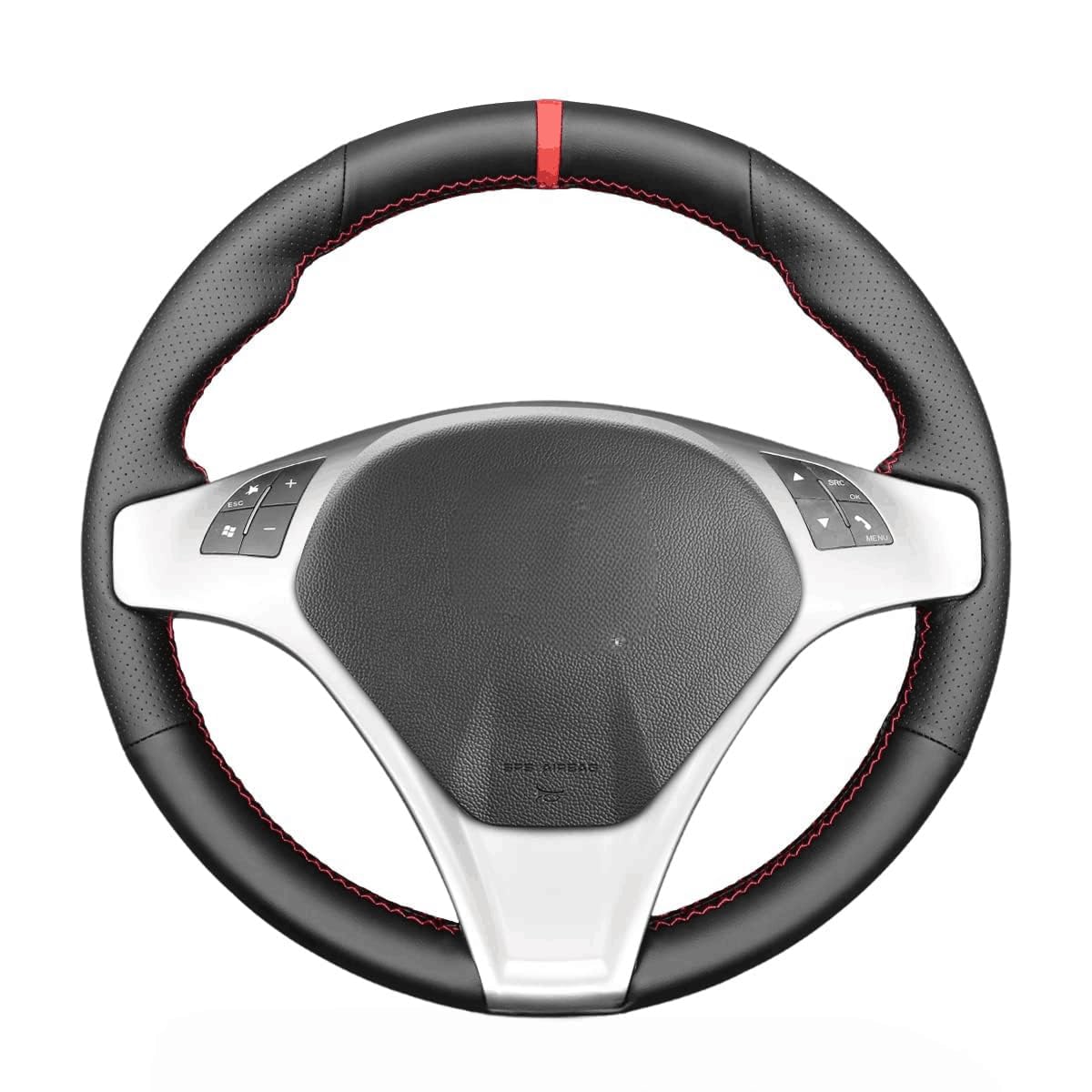 MEWANT Funda de Volante para Alfa Romeo Giulietta 2010-2014 / Mito 2008-2015 Cubierta de Volante | Alfa Romeo Giulietta 2010-2014 / Mito 2008-2015 Transpirable Para Volantes Calefactados Duradero