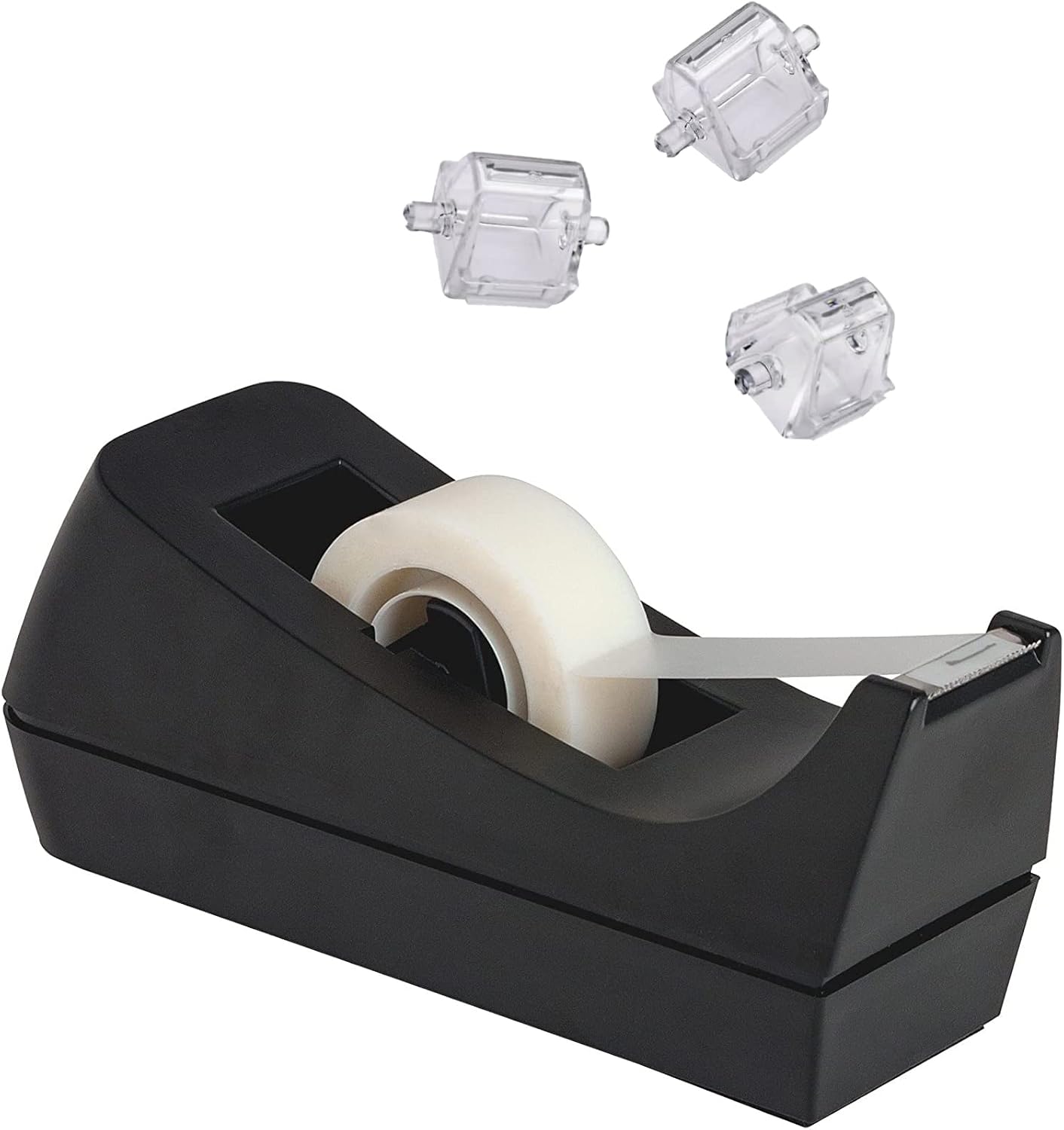 Desktop Tape Dispenser, NonSkid Base with 3 Extra Tape