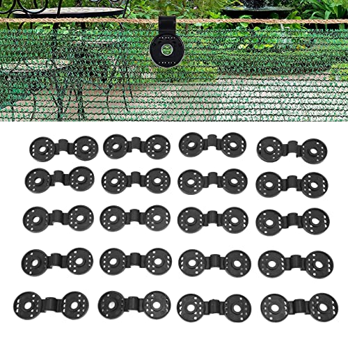 20 Pcs Shade Cloth Lock Grip Clips Clamp Eyelet Greenhouse Vegetables Rope Clip Shade Net Fixed Netting for 20Pcs Pp Clip Clamp Clothesline Cord Shade Cloth