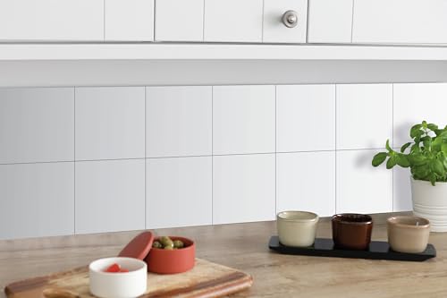 Miniatura 2 de D-C-Fix 6 Vinilos Azulejos Adhesivos De Pared Blanco 15x15 Cm - Paneles Decorativos Lavables Pegatinas Baldosas Decoración Revestimiento Pvc - Para Baño, Cocina