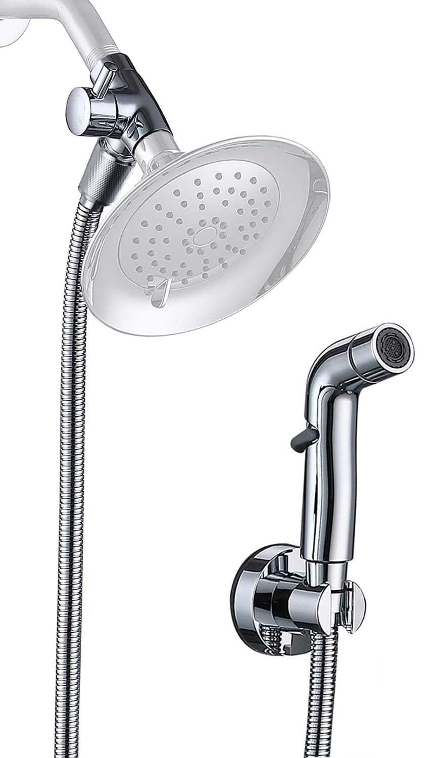 Accesorio rociador de ducha para perros para una ducha rápida y limpia de mascotas | Pulverizador multifuncional, desviador de metal, manguera extra larga de 100 pulgadas, gancho sin taladro | baño de