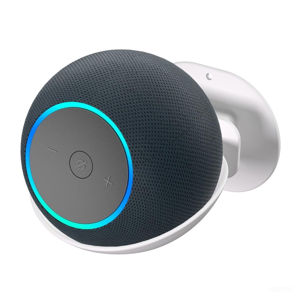 Supporto da parete per Echo Dot Max, staffa salvaspazio in ABS con gestione dei cavi, per supporto da parete Echo Dot Max (nero)