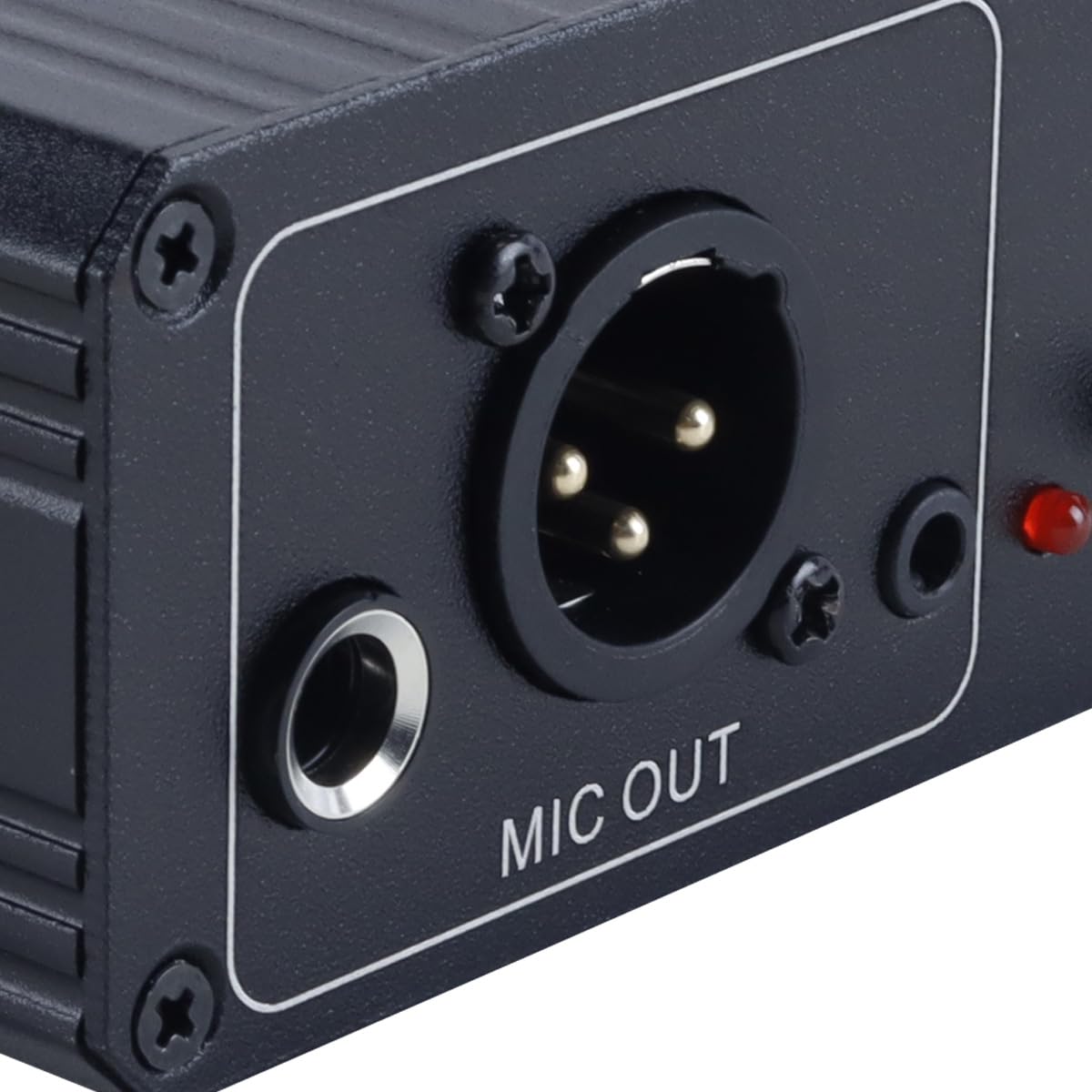 Préampli micro avec alimentation fantôme 48 V, boîtier noir pour microphones dynamiques à condensateur, enregistrement musical