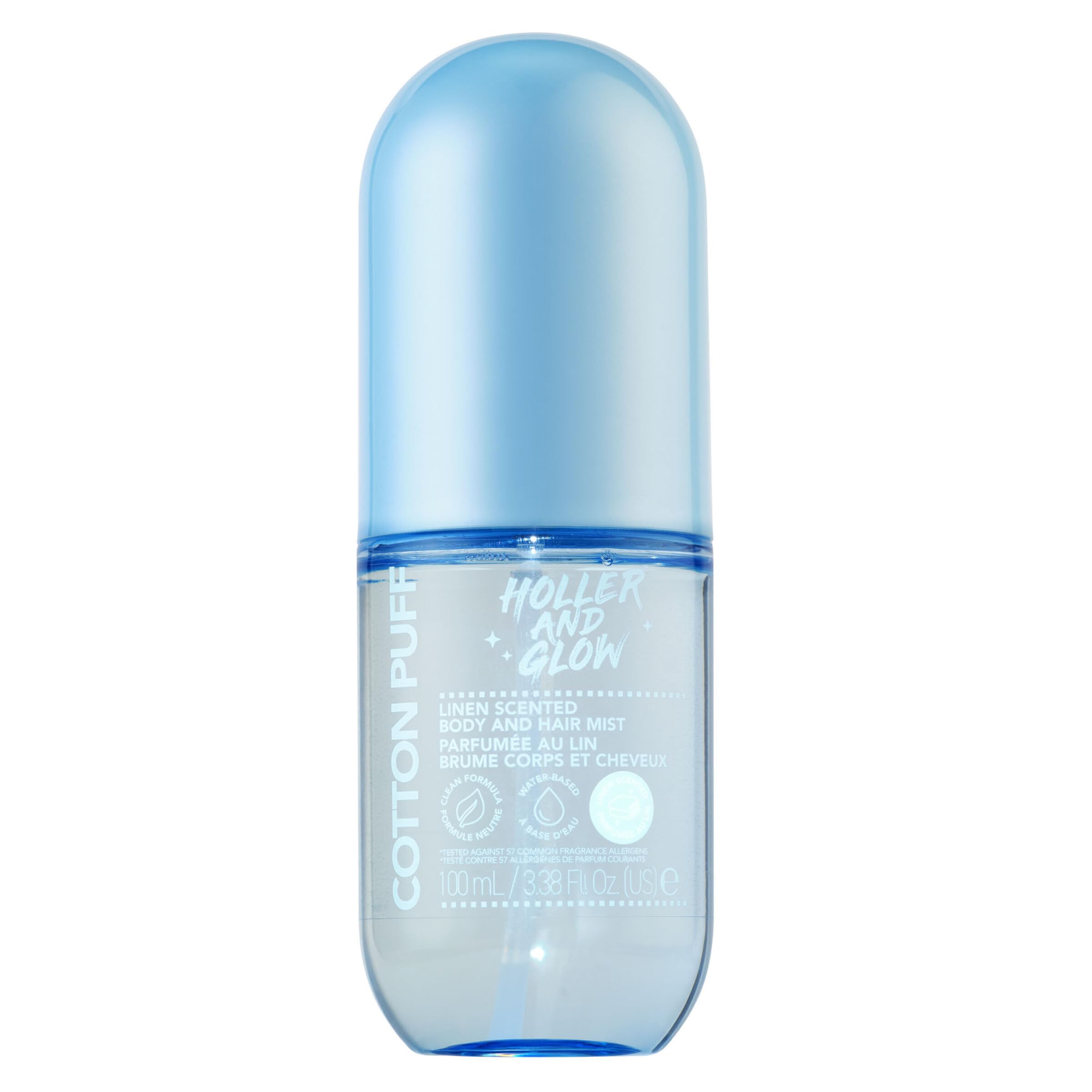 Holler Cotton Puff Linen Scented Body And Hair Mist, 3.38 Fl Oz
