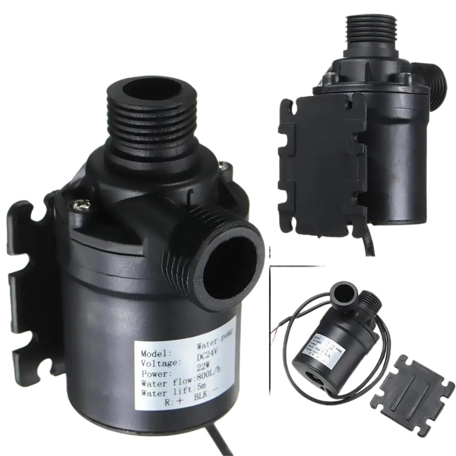 1 szt. 800 l/h 5 m DC 12 V 24 V solarny silnik bezszczotkowy pompa wodna z obiegiem wody zanurzeniowe pompy wodne (złącze 12 V DC)