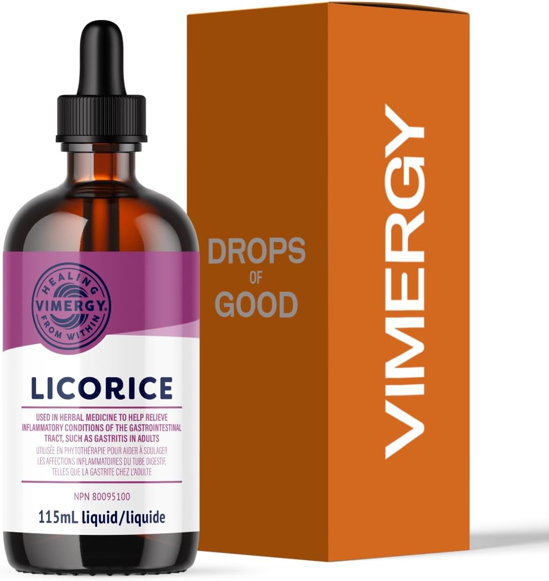 Vimergy Licorice 200mg Organic Liquid Root Extract, 115 mL, 57 Servings | Soothes the Digestive Tract*, Supports Healthy Digestion*, Vegan, Gluten-Free