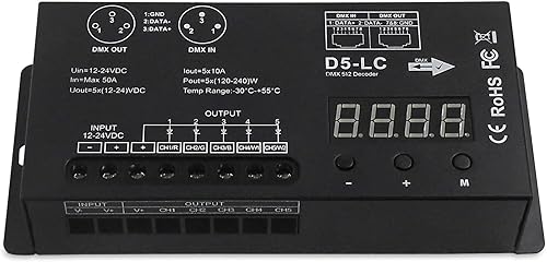 Vista 42 de Controlador Dmx 3CH dmx 512 controlador Dmx Decodificador para tira LED RGB o luces controlador Dmx512 Decodificador de pantalla digital