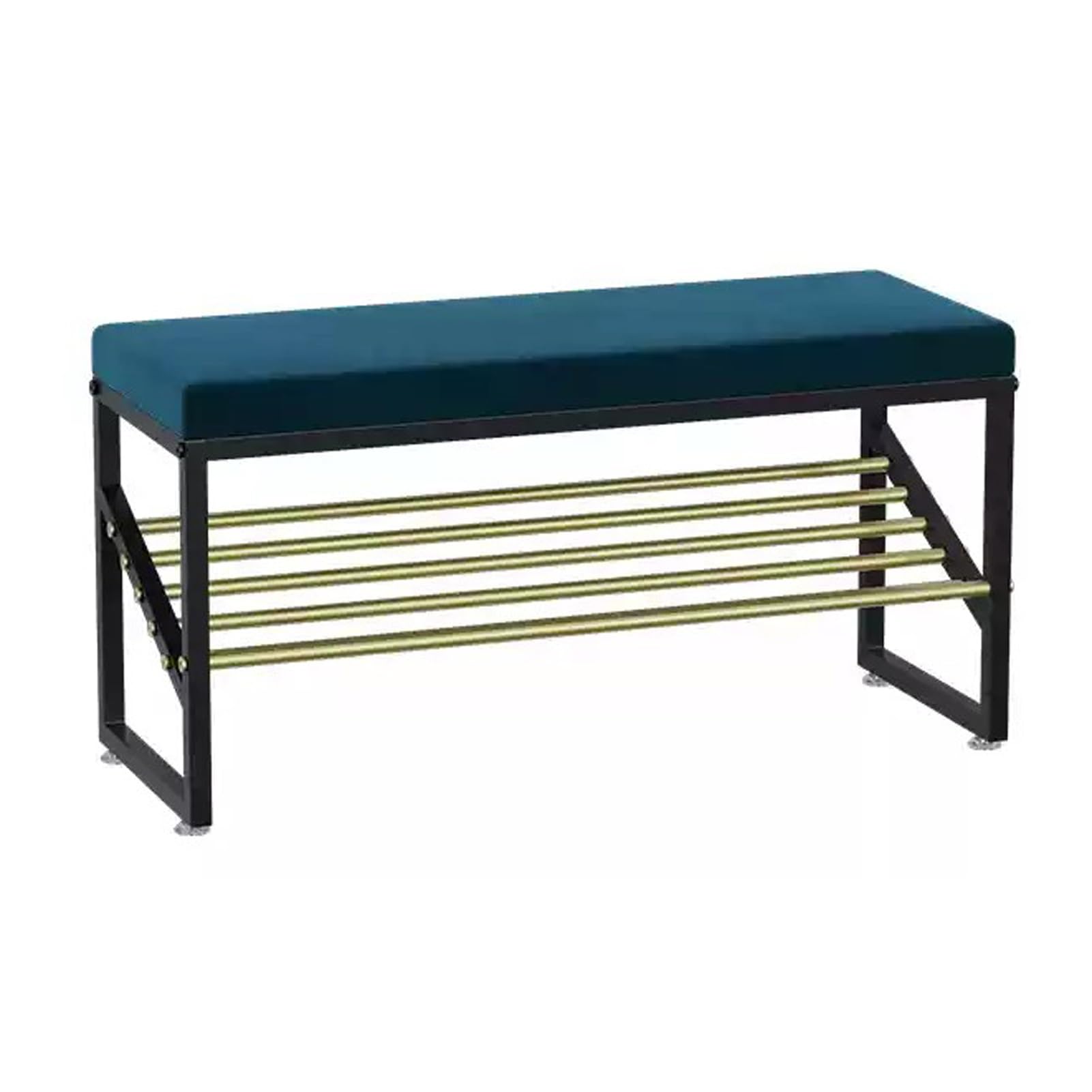 Meuble rangement chaussures velours bleu pour entrée et chambre