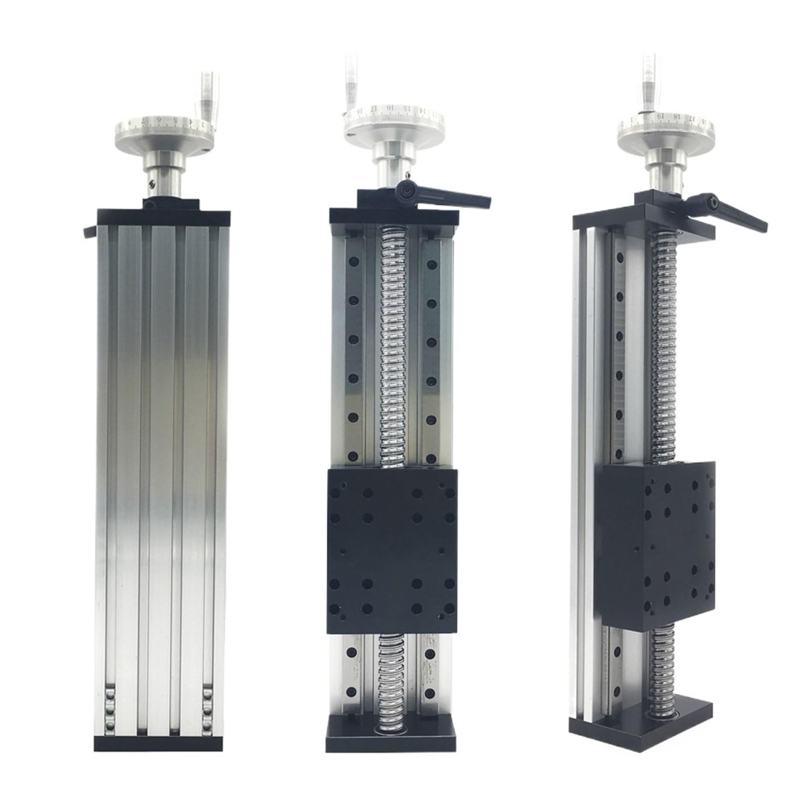 Dual Optical Axis Manual Sliding Table Rail Guide 100-500mm Stroke Linear Guide Rail Motion Rail Ball Screw SFU1610 Manual Slide Table for 3D Printer(200mm Stroke)