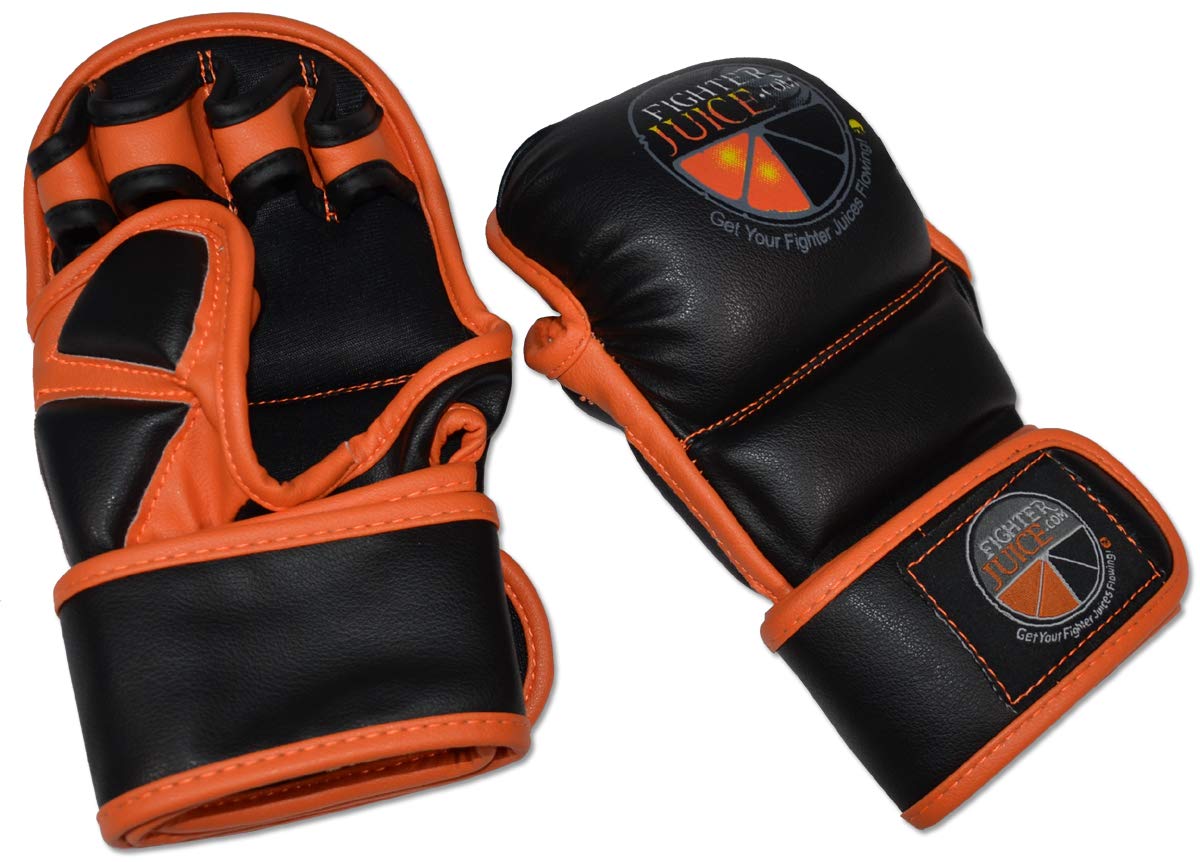FightersJuice MMA Safety Sparring Training Gloves (Large)