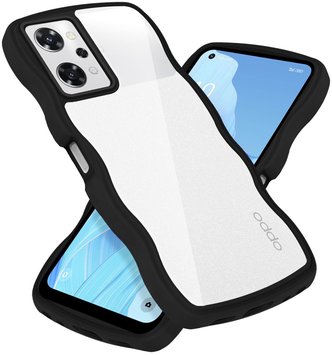 マイク難あり、ケース、液晶カバー付き】OPPO RENO 9A ナイトブラック
